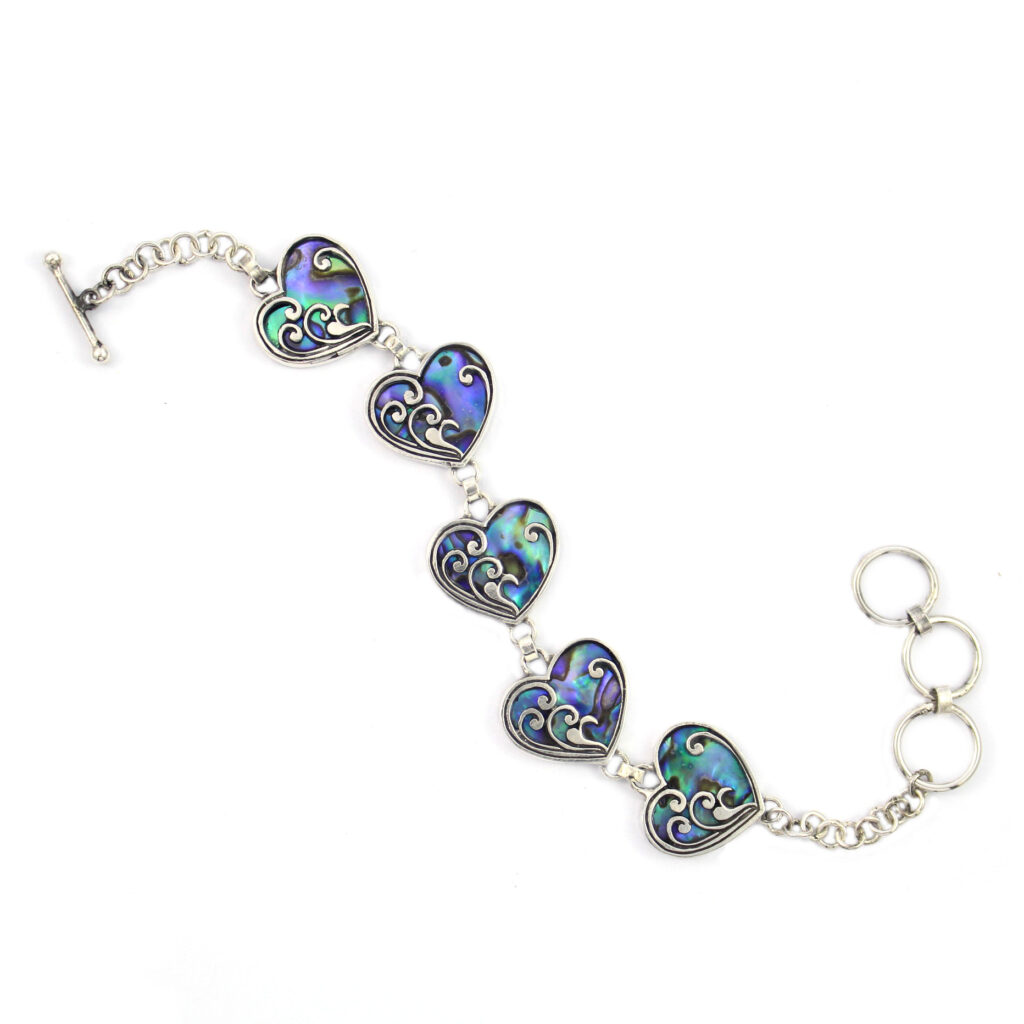 Gelang Perak Kerang Love Abalone B314