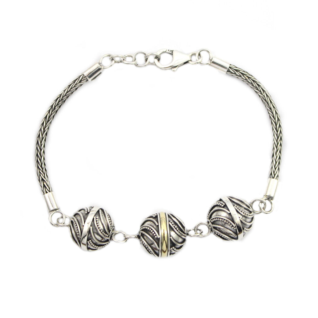 Gelang Rantai Perak Bola B155