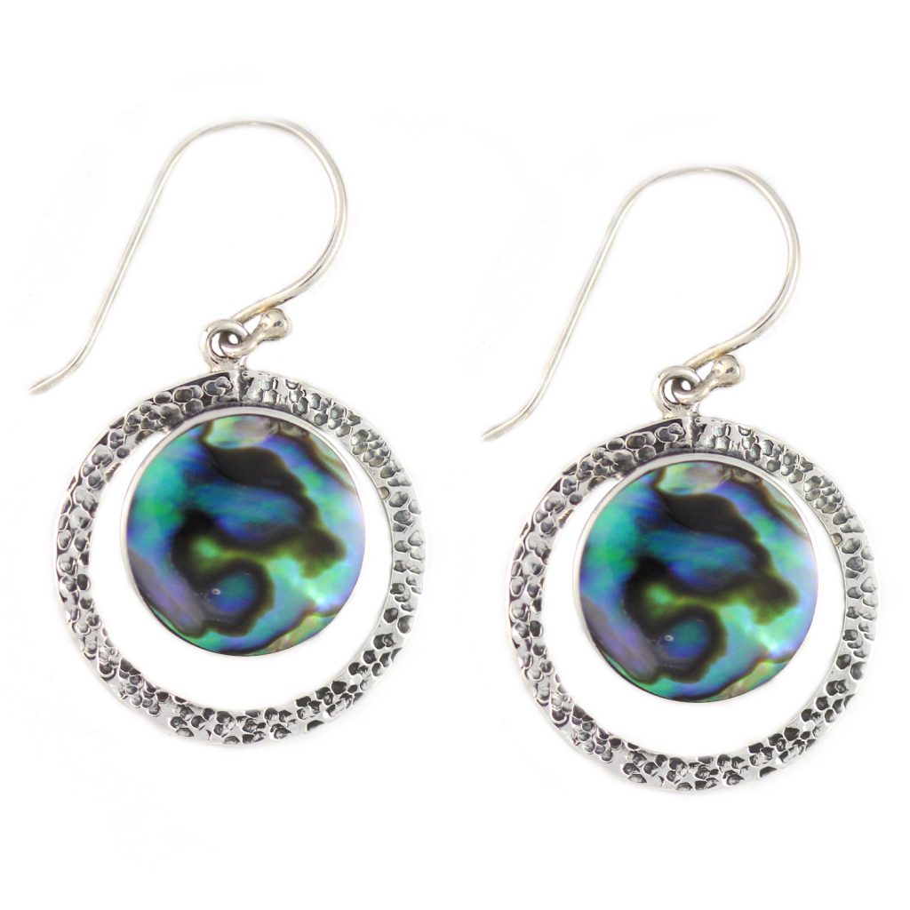 Anting Perak Abalone Hammer E1240