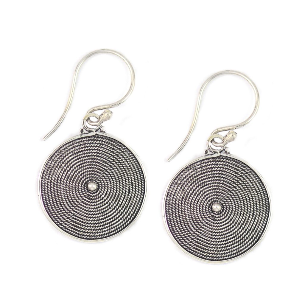 Anting Perak Bulat Kawat Plintir E1320