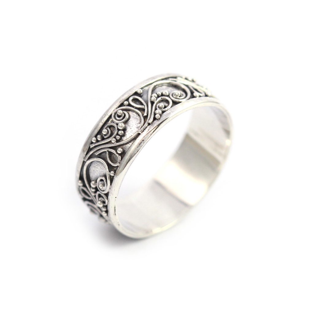 Cincin Perak Band Bun R090