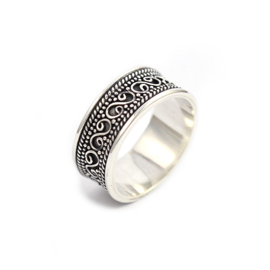 Cincin Perak Bun Spiral R110