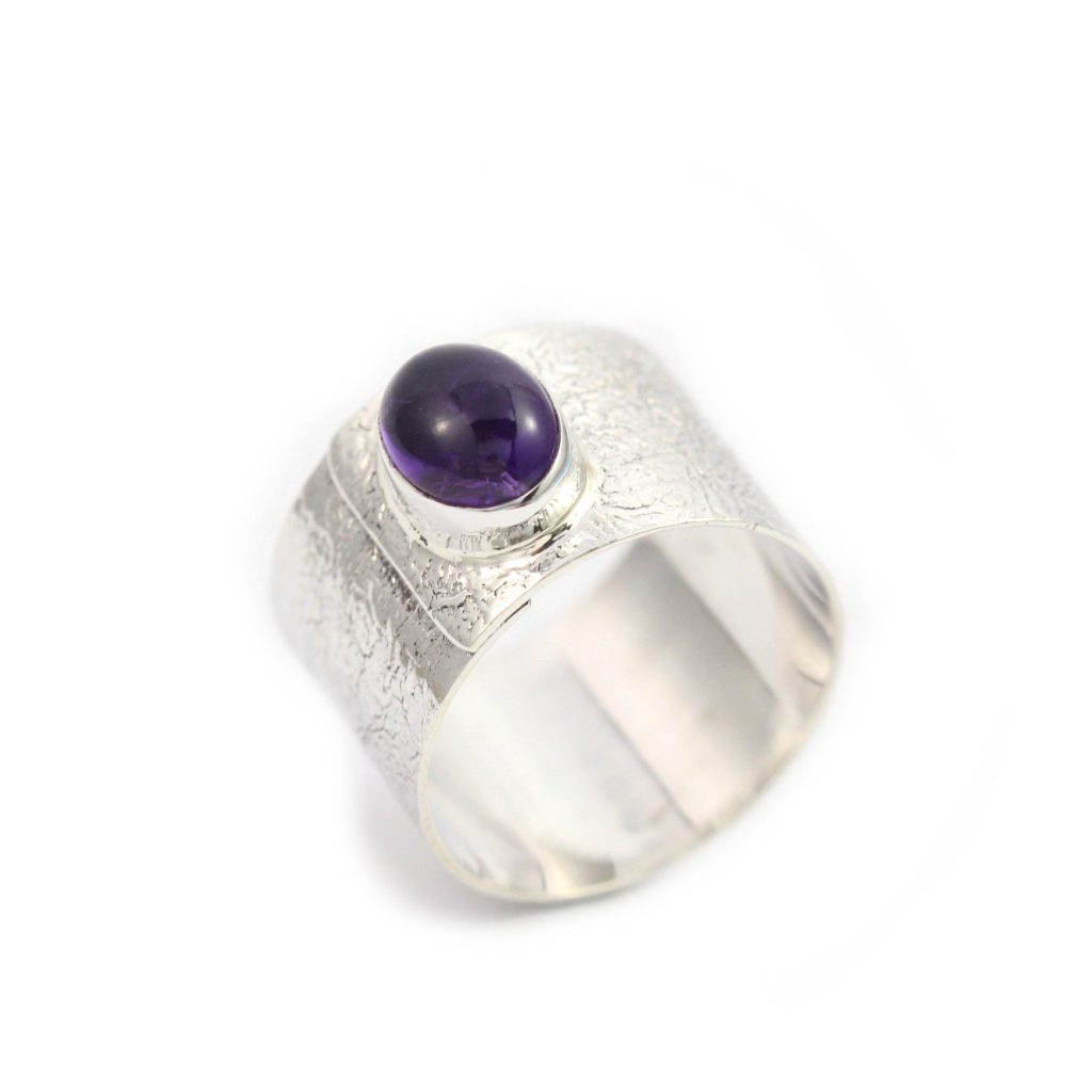 Cincin Perak Plain Permata R345