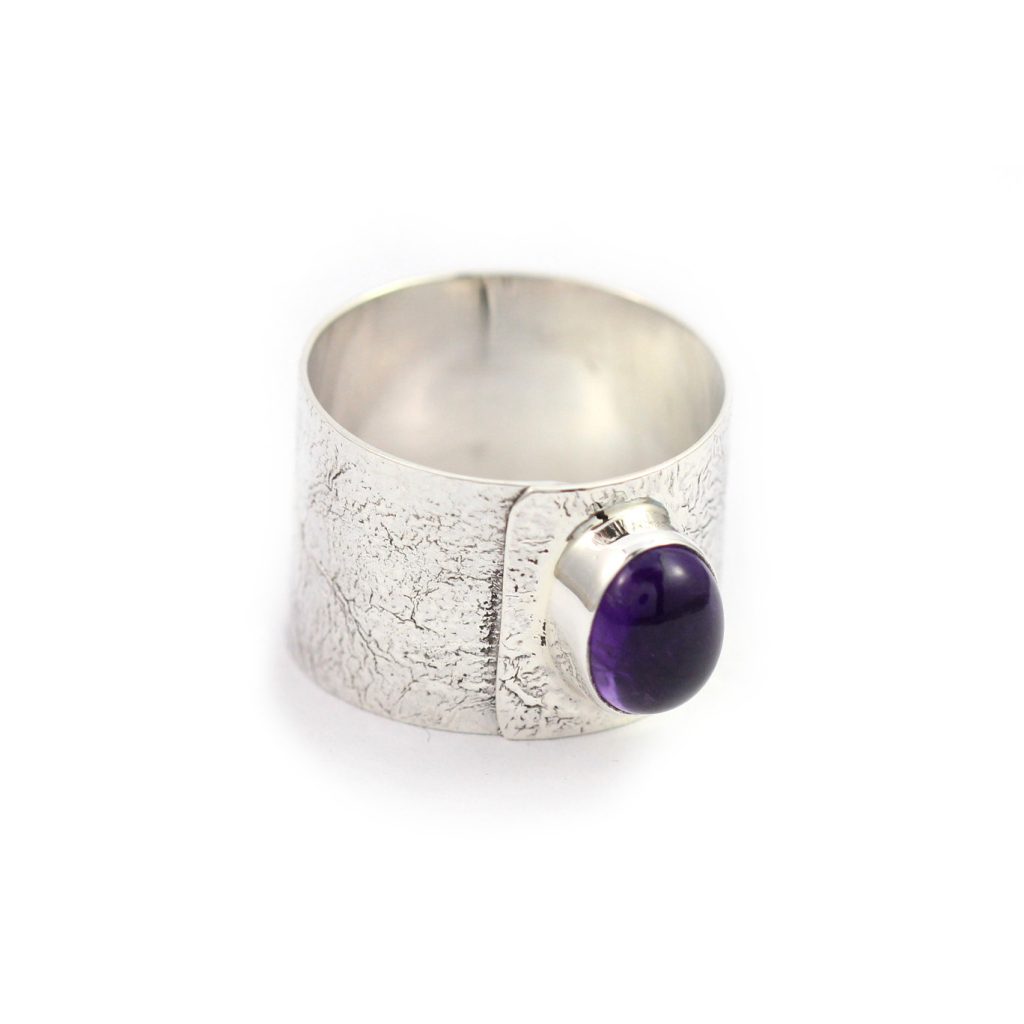Cincin Perak Plain Permata R345