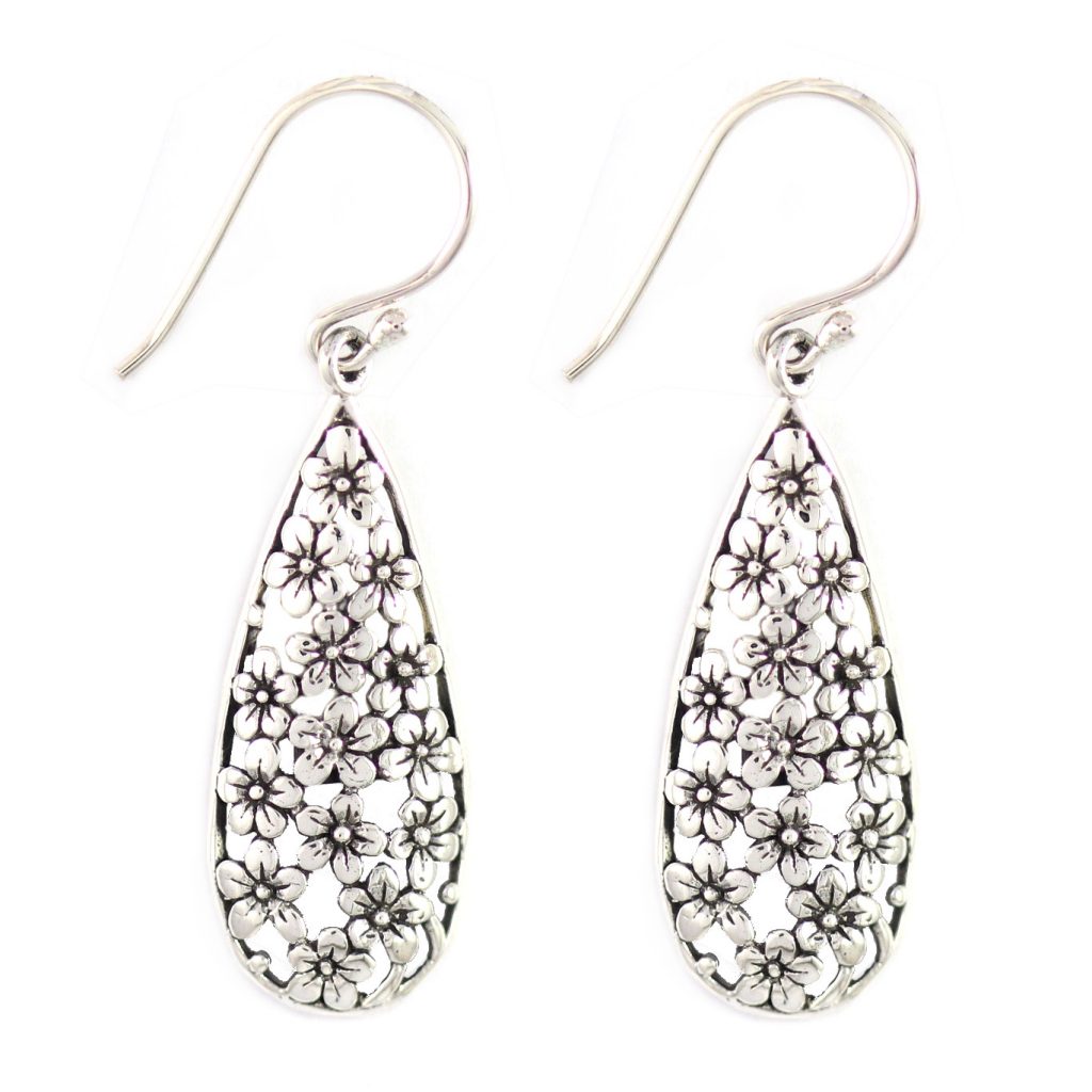 Anting Perak Tetes Bunga E1082