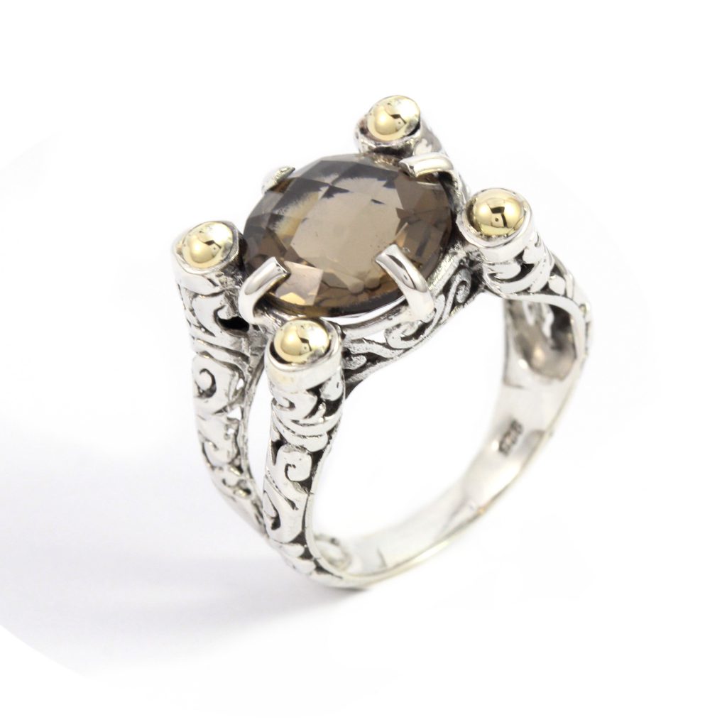 Cincin Perak Bun Permata R377