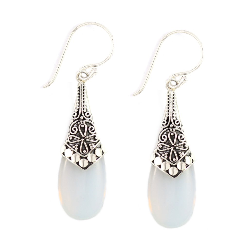 Anting Perak Moonstone One E913