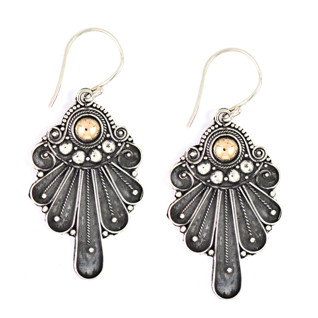 Anting Perak Bun Kipas E1196