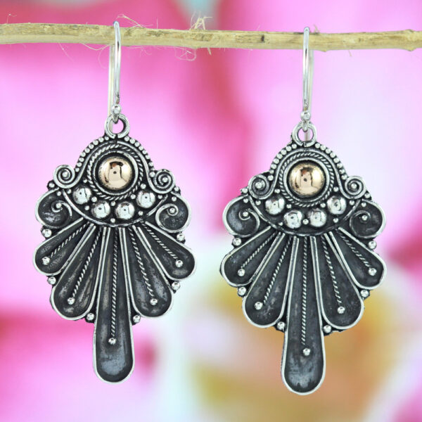 Anting Perak Bun Kipas E1196