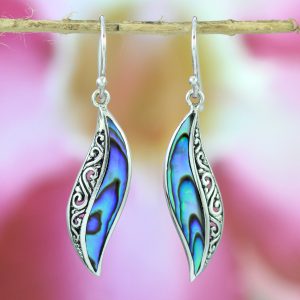 Anting Perak Abalone Bun E816 - Gambar 2