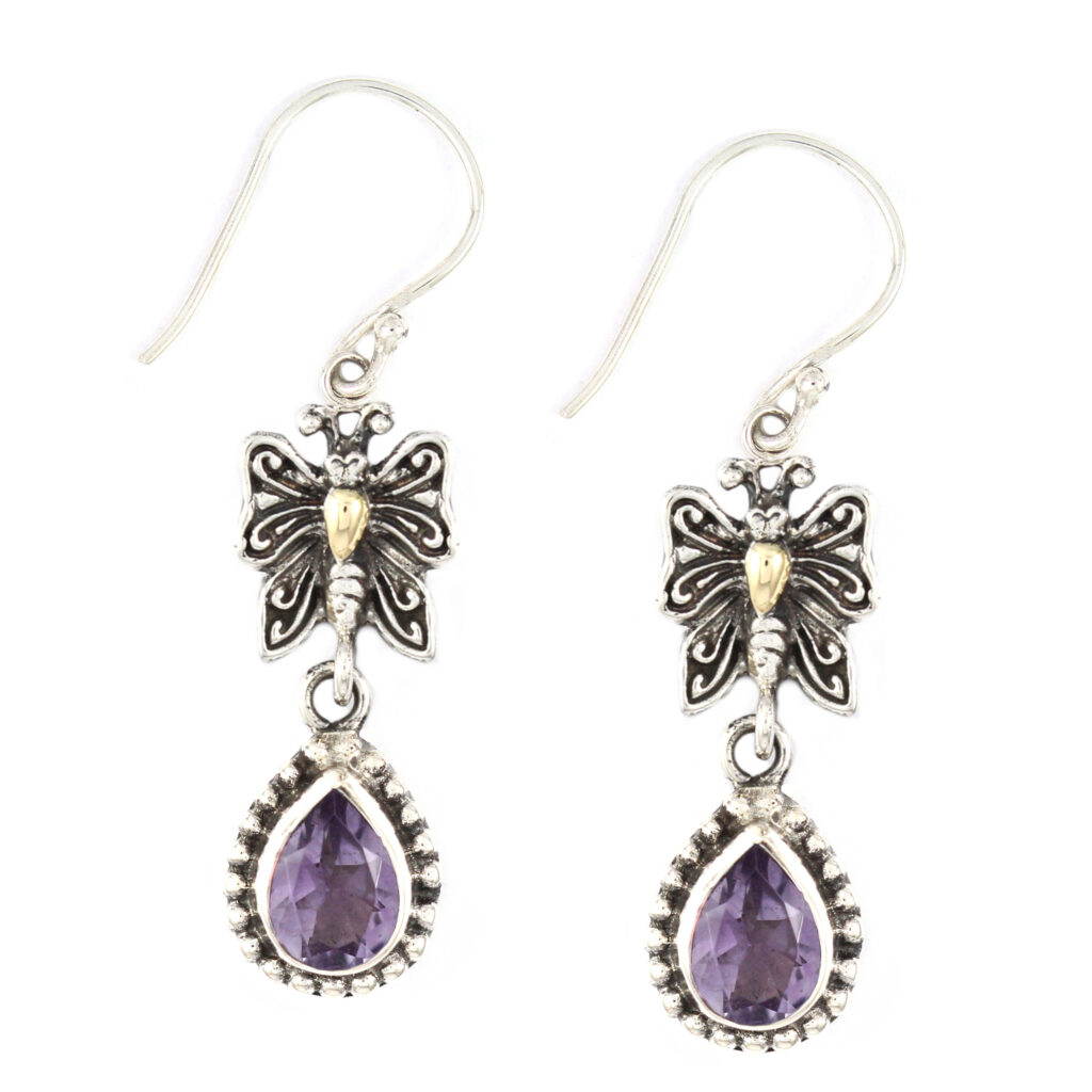Anting Perak Kupu Kupu