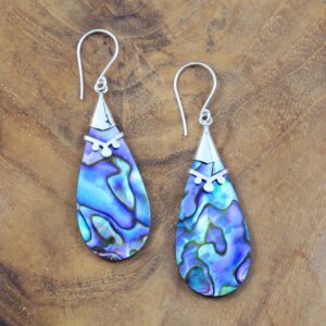 Anting Abalone Asli Perak Bali E636 - Gambar 2