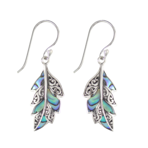 Anting Perak Daun Coral E967