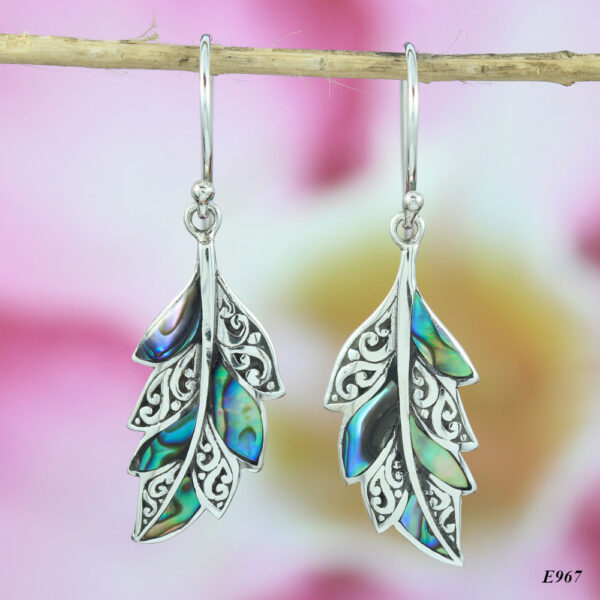 Anting Perak Daun Coral E967