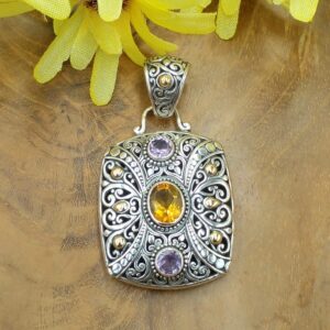 Liontin Perak Casting Bun Bali Kotak P599