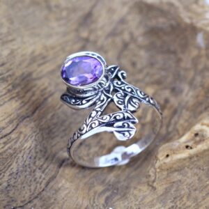 Cincin Perak Bun Tangkai Bunga R237