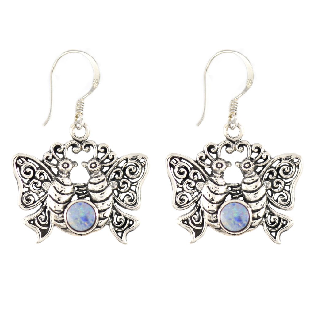 Anting Perak Kupu Kupu