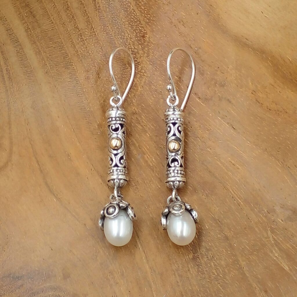 Anting Mutiara Asli Perak 925 Bali E1205