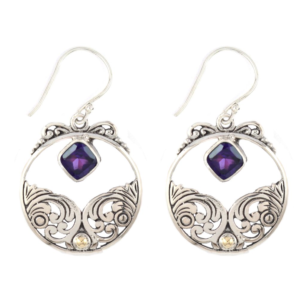 Anting Perak Bun Permata E1274