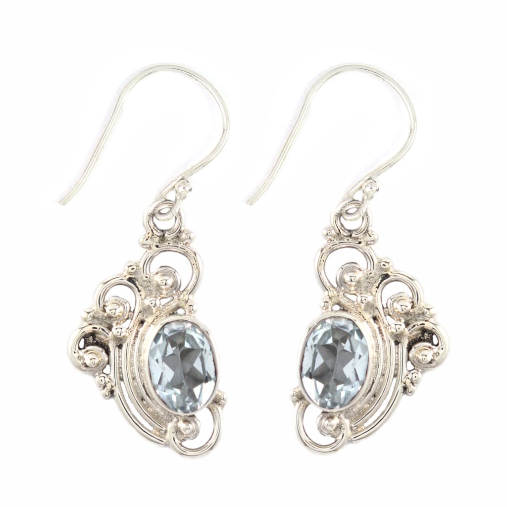 Anting Perak Bali Bun Permata Asli E222