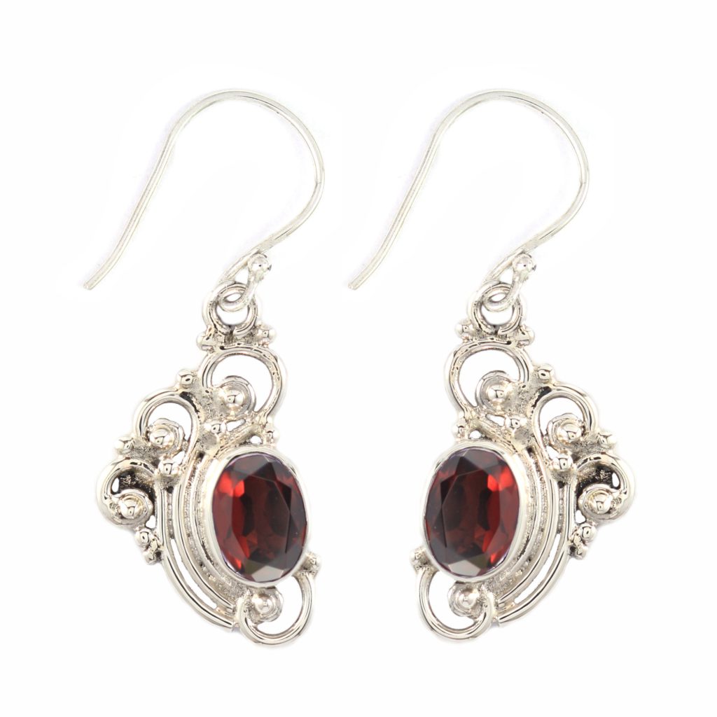 Anting Perak Bali Bun Permata Asli E222