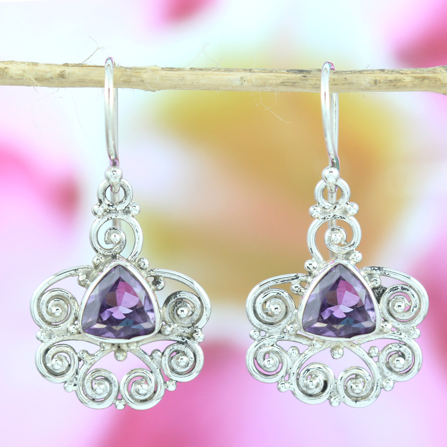 Anting Perak Bali Bun Permata E372 - Gambar 2