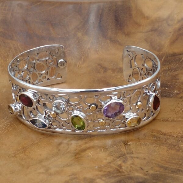 Gelang Perak Cuff Permata