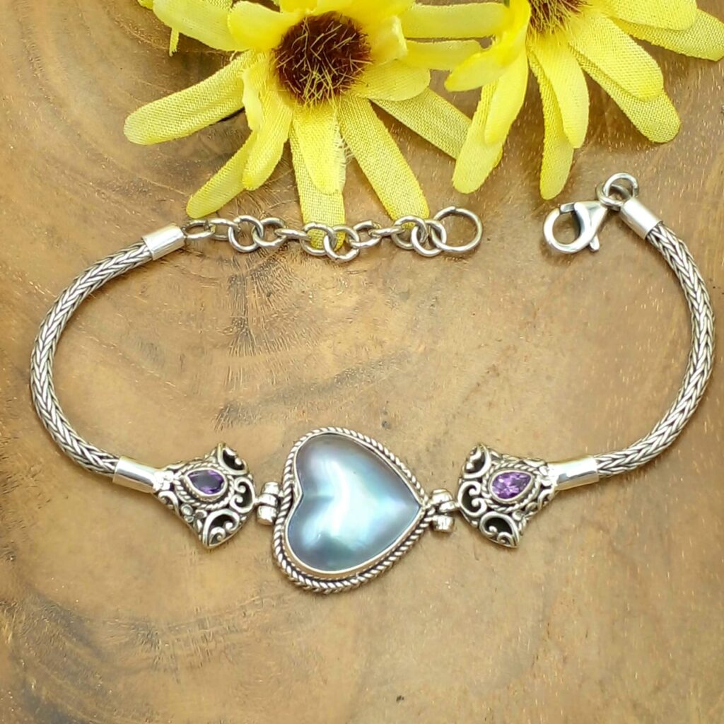 Gelang Perak Mutiara Mabe