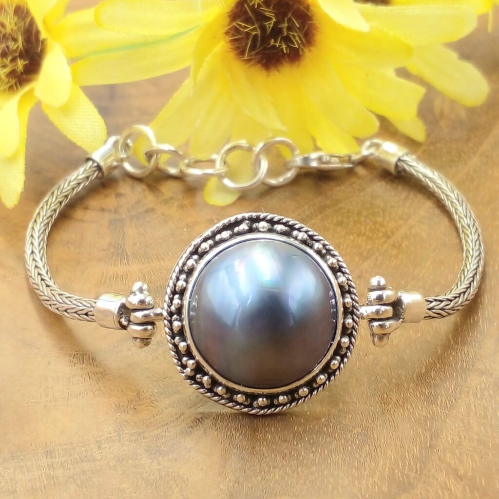 Gelang Rantai Perak Mutiara