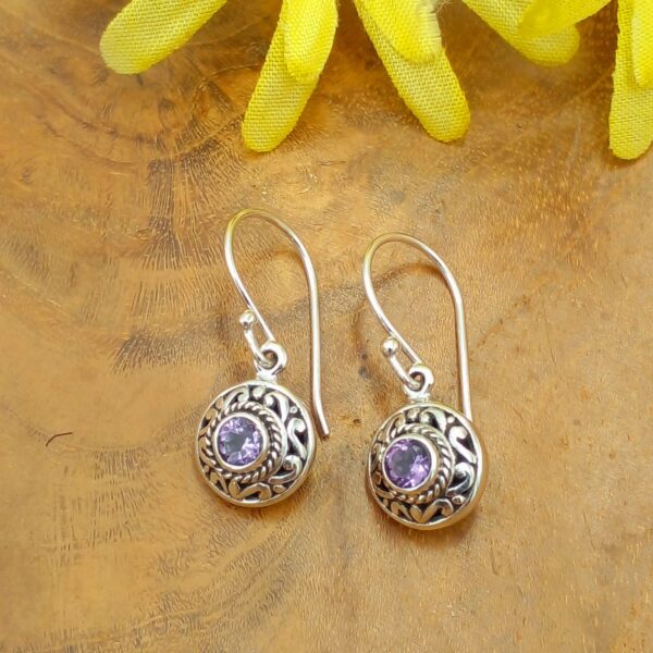 Anting Perak Bali Permata