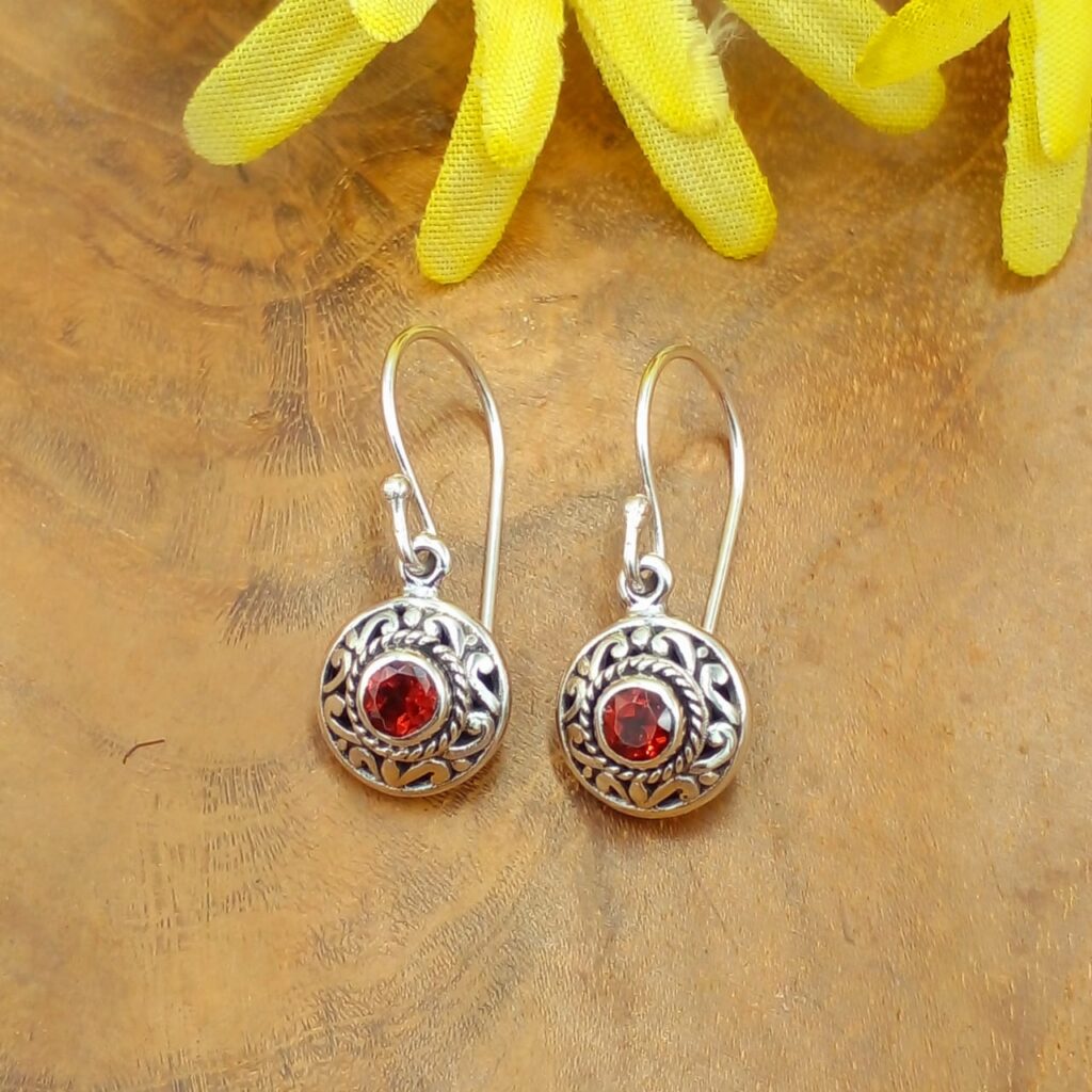 anting perak bali permata