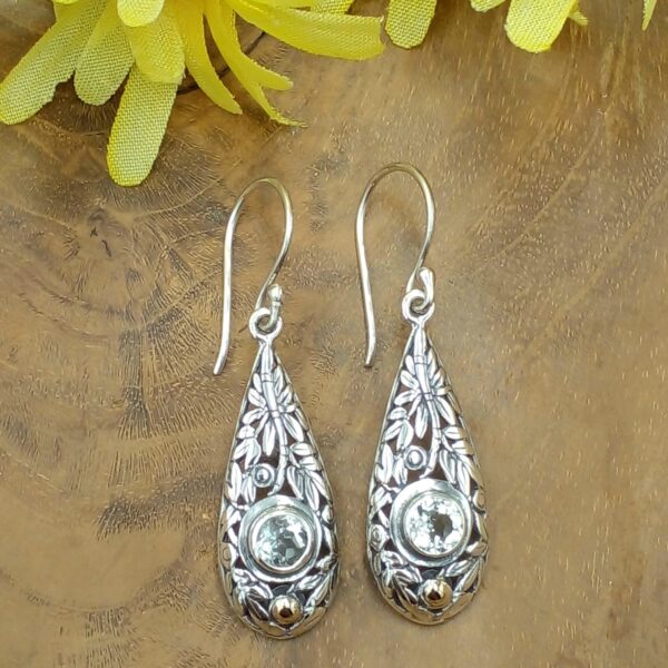 Anting Perak Bali Permata