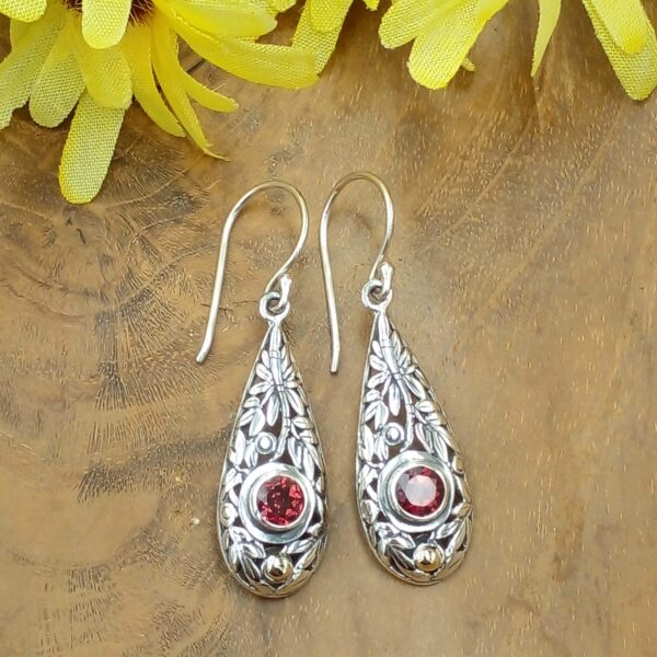 Anting Perak Bali Permata