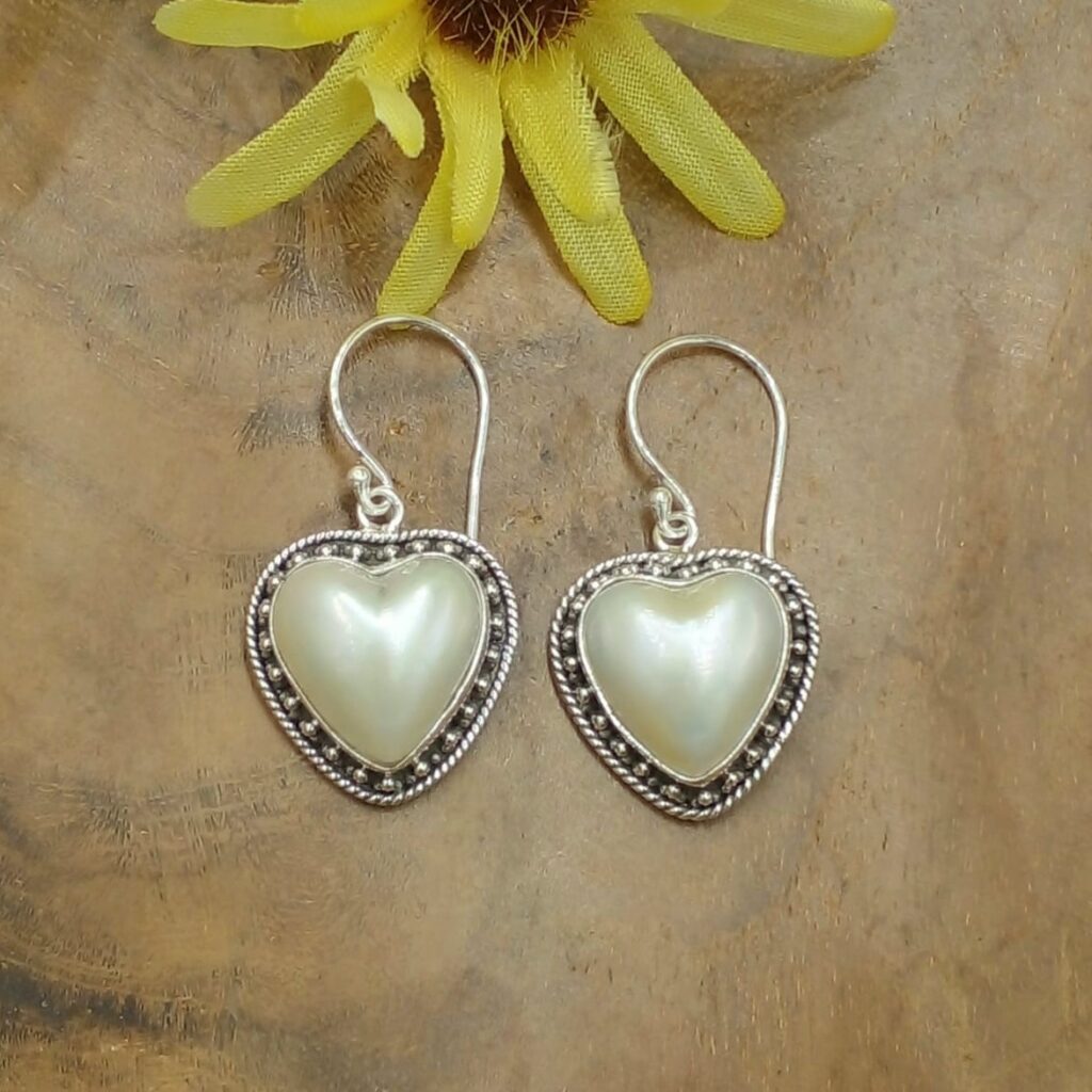 anting perak mutiara