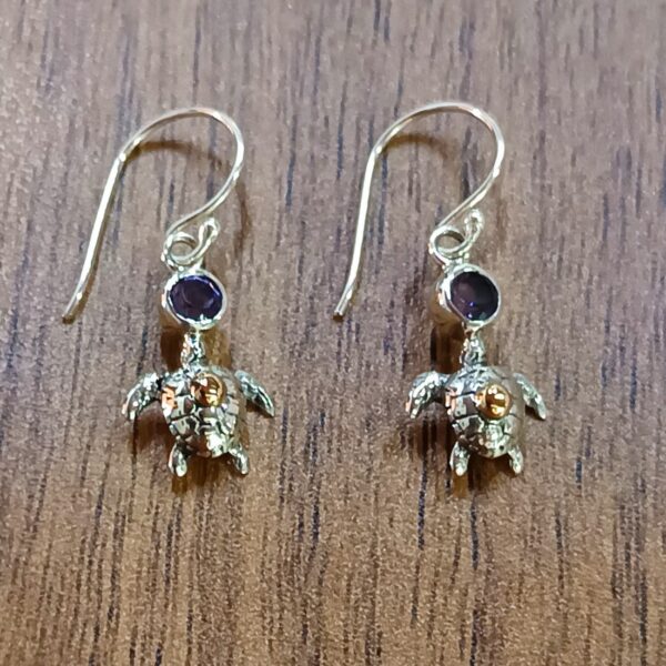 Anting Perak Penyu Permata E1737