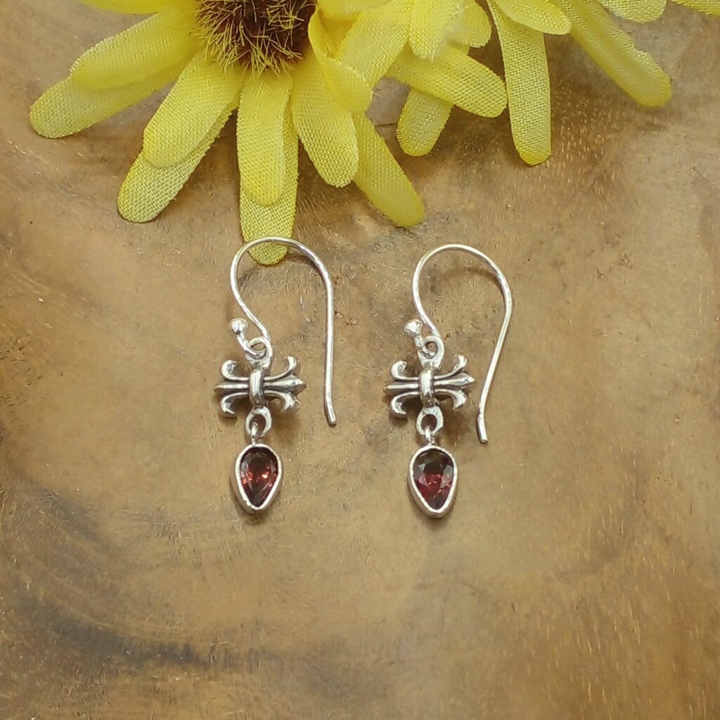 Anting Perak Bali Permata