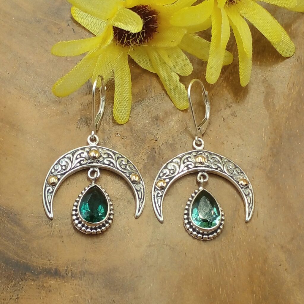Anting Bulan Sabit Perak