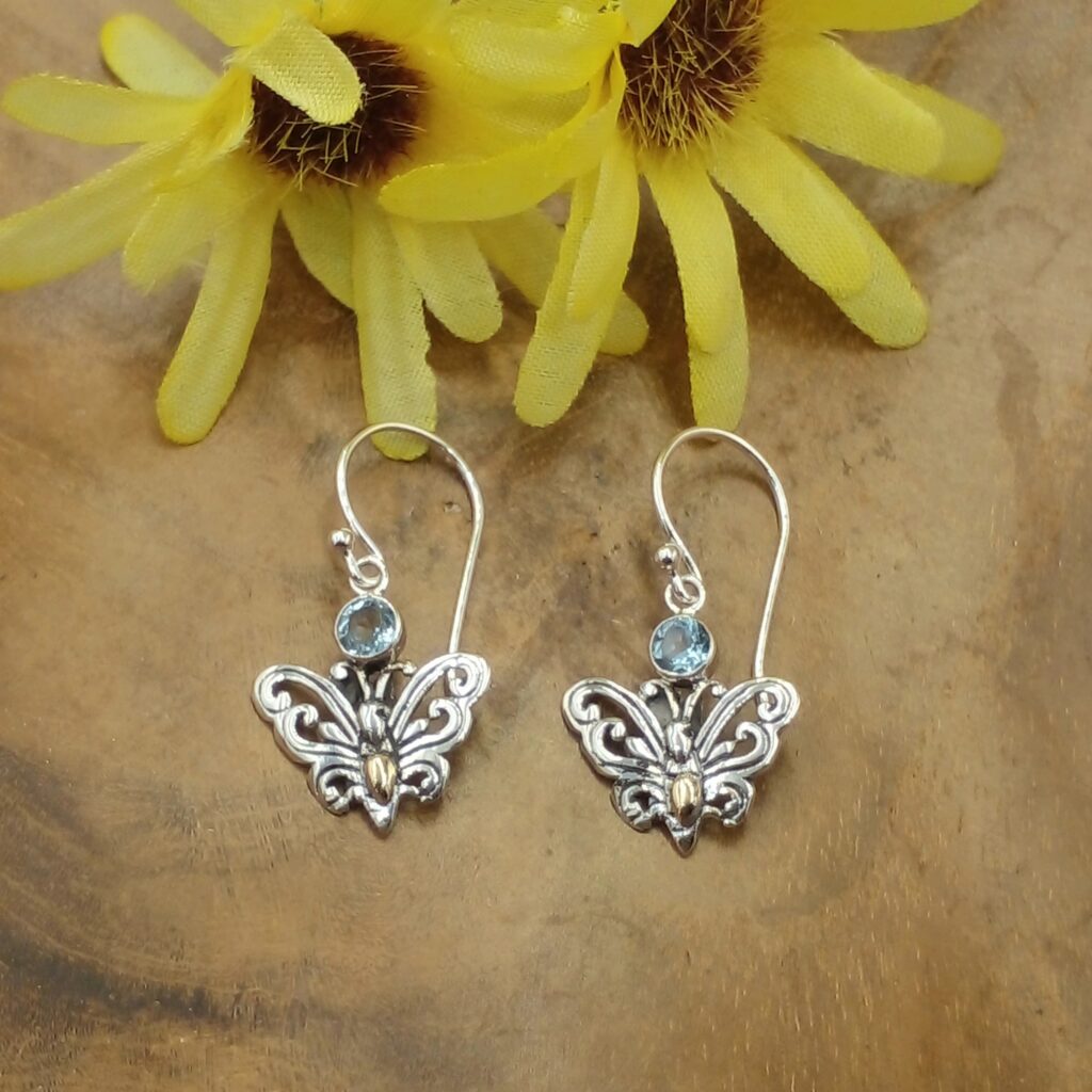 Anting Kupu-Kupu Perak Bali