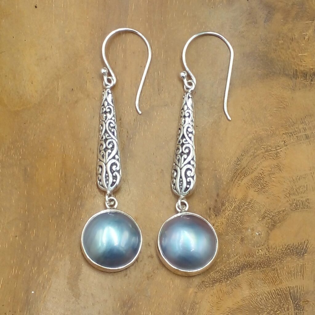 anting perak mutiara