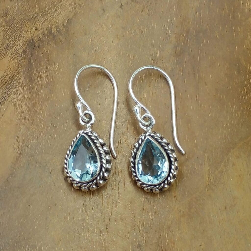 anting perak bali permata