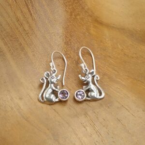 Anting Perak Tikus Permata