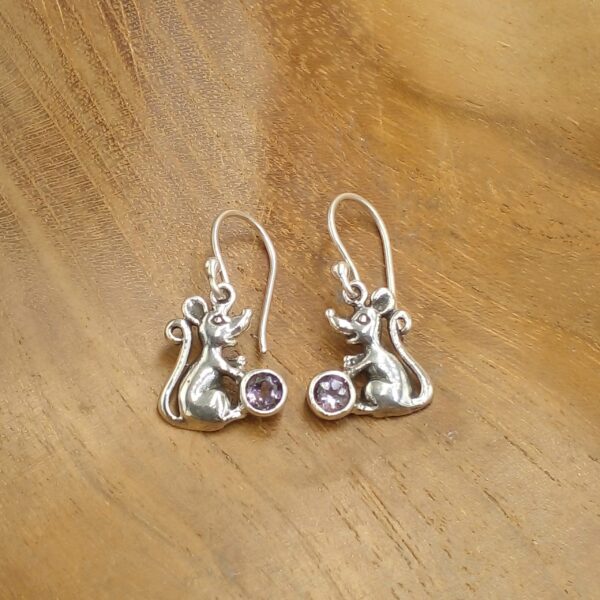 Anting Perak Tikus Permata