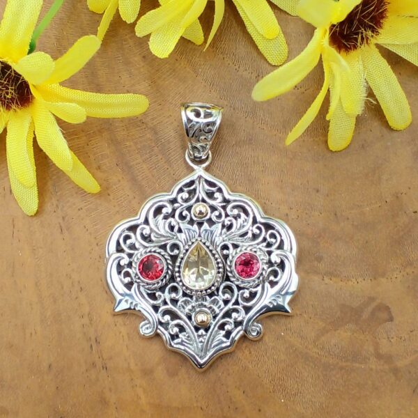 Liontin Perak Bali Permata