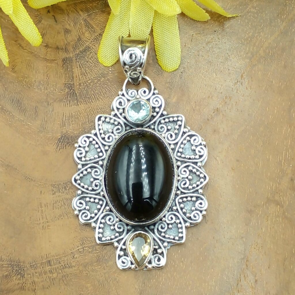 Liontin Perak Bali Permata