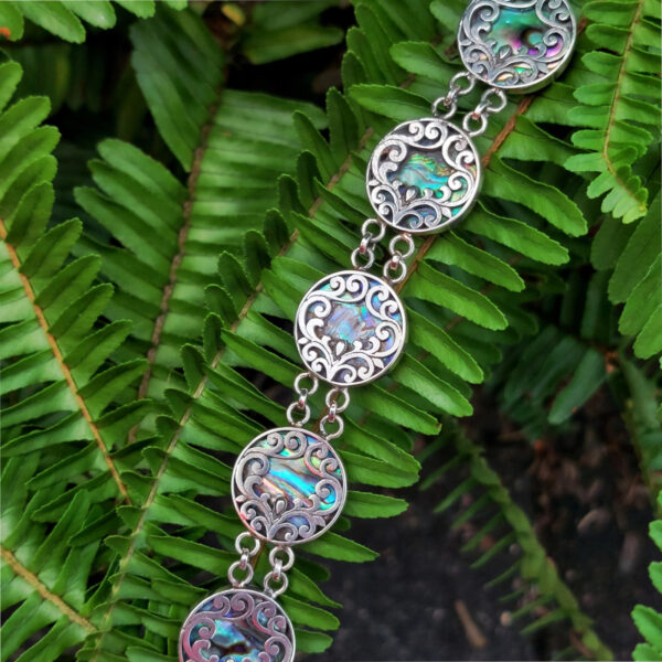 Gelang Perak Abalone Ukir Bali B537