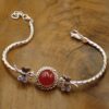 Gelang Perak Rantai Carnelian Capung B608