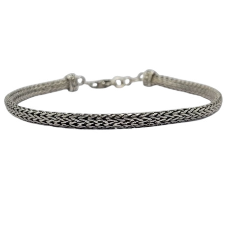 Gelang Perak Rantai Sumbu Kompor Pipih B689