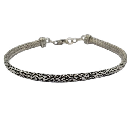 Gelang Perak Rantai Sumbu Kompor Pipih B689