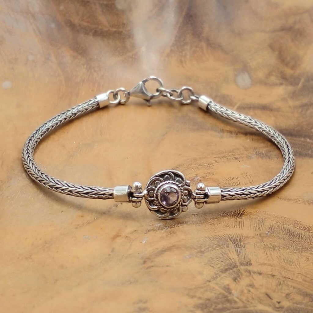Gelang Rantai Permata Perak Asli Bali B701
