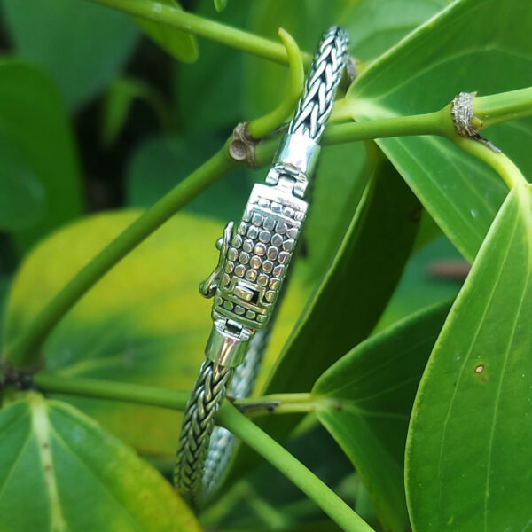 Gelang Perak Rantai Anyam Sumbu Kompor Bulat B710